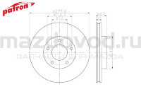 Диски тормозные FR для Mazda 3 (BK/BL) (ДВС - 1.6) (PATRON) PBD4384 
