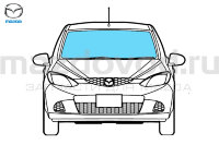 Стекло лобовое для Mazda 2 (DJ) (W/LDW; W/RS; W/O SCBS) (MAZDA) DB5J63900A  DB5J63900 