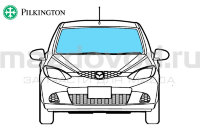Стекло лобовое для Mazda 2 (DE) (W/RS) (07-10) (PILKINGTON) 5173AGNMW1B