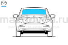 Стекло RR для Mazda 3 (BK) (SDN) (с обогревом) (MAZDA)