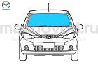 Стекло лобовое для Mazda 2 (DJ) (W/O LDW; W/RS; W/SCBS) (MAZDA)