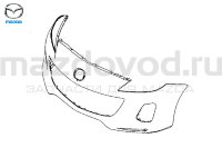 Бампер FR для Mazda 3 (BL) (W/HLC; W/O AERO) (MPS) (MAZDA) BBV450031EBB BBV450031DBB