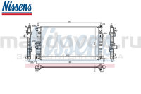 Радиатор охлаждения двигателя для Mazda 3 (BL) (АКПП) (NISSENS) 68522 