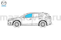 Стекло передней левой двери для Mazda CX-5 (KF) (MAZDA) KB7W59510