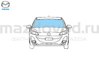 Стекло лобовое для Mazda 3 (BL) (W/HWS; W/O RS) (08-13) (MAZDA) BBP363900C00 BBP363900B00 BBP363900D
