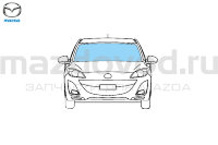 Стекло лобовое для Mazda 3 (BL) (W/HWS; W/O RS) (08-13) (MAZDA) BBP363900C00 BBP363900B00 BBP363900D