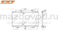 Радиатор двигателя для Mazda 3 (BM/BN) (SAT) MZ0018