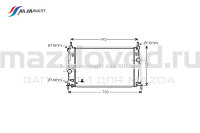 Радиатор охлаждения двигателя для Mazda 3 (BL) (АКПП) (AVA) MZ2254 MAZDOVOD.RU +7(495)725-11-66 +7(495)518-64-44 8(800)222-60-64