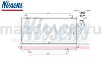 Радиатор кондиционера для Mazda 3 (BM/BN) (NISSENS) 940575 