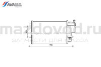 Радиатор кондиционера для Mazda 3 (BL) (AVA) MZ5242D MAZDOVOD.RU +7(495)725-11-66 +7(495)518-64-44 8(800)222-60-64