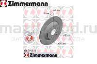 Диски тормозные RR для Mazda CX-5 (KE/KF) (ZIMMERMANN) 370305620