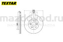 Диски тормозные FR для Mazda CX-7 (ER) (TEXTAR)