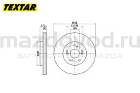 Диски тормозные передние для Mazda CX-7 (ER) (TEXTAR) 92180803