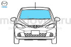 Стекло лобовое для Mazda 2 (DJ) (W/LDW; W/RS; W/O SCBS) (MAZDA)