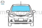 Стекло лобовое для Mazda 2 (DE) (W/RS) (10-15) (MAZDA)