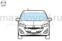 Лобовое стекло без датчиков для Mazda 5 (CR/CW) (MAZDA)