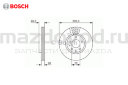 Диски тормозные FR для Mazda CX-7 (ER) (BOSCH)