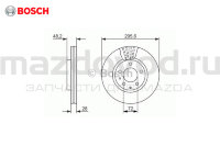 Диски тормозные передние для Mazda CX-7 (ER) (BOSCH) 0986479758