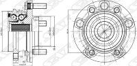 Подшипник передней ступицы (в сборе) для Mazda 6 (GJ/GL) (SAT) STKD353304XC 