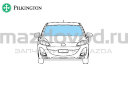 Стекло лобовое (W/HW, W/O RS) для Mazda 3 (BL) (PILKINGTON)