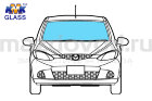  Стекло лобовое для Mazda 2 (DE) (W/RS) (07-10) (KMK GLASS)