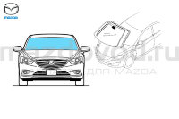 Стекло лобовое для Mazda 6 (GH) (W/O RS; MANUAL D/N; №1) (MAZDA) GS1D63900B GS1D63900B9D