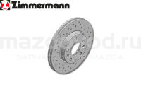 Диски тормозные передние для Mazda 6 (GG) (2.0/2.3) (ПЕРФ.) (ZIMMERMANN) 370307452 