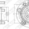 Подшипник передней ступицы (в сборе) для Mazda CX-5 (KE/KF) (SAT) STKD353304XC 