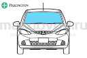  Стекло лобовое для Mazda 2 (DE) (W/RS) (07-10) (PILKINGTON)