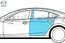Дверь задняя левая для Mazda 6 (GH) (SDN) (MAZDA)