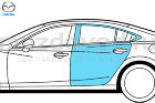 Дверь задняя левая для Mazda 6 (GH) (SDN) (MAZDA)