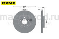 Диски тормозные передние для Mazda 6 (GH) (TEXTAR) 92180703