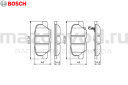 Колодки тормозные RR для Mazda 6 (GJ) (BOSCH)