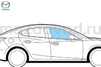Стекло боковое переднее правое для Mazda 3 (BM/BN) (MAZDA) BHN158510A BJS758510 BHN958510 BHN158510 