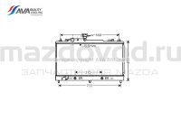 Радиатор охлаждения ДВС для Mazda 6 (GG) (АКПП) (AVA) MZ2223 
