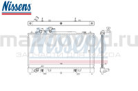 Радиатор охлаждения ДВС для Mazda 6 (GG) (АКПП) (NISSENS) 68550  