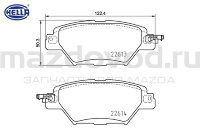 Колодки тормозные задние для Mazda CX-9 (TC) (HELLA) 8DB355036521