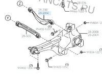 Рычаг RR (L) серповидный для Mazda CX-7 (ER) (MAZDA) EG2128C20