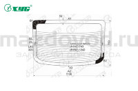 Стекло заднее для Mazda 3 (BK) (SDN) (с обогревом) (XYG) AXCELA4DRW/H/X 