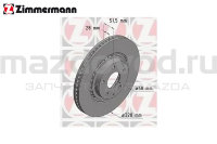 Диски тормозные передние для Mazda CX-9 (TC) (ZIMMERMANN) 370440520