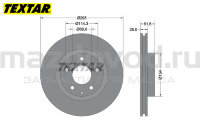 Диски тормозные FR для Mazda 3 (BM/BN) (2.0) (TEXTAR) 92267603
