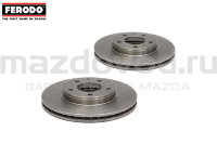 Диски тормозные FR для Mazda 3 (BM/BN) (2.0) (FERODO) DDF2465C