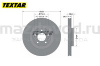 Диски тормозные передние для Mazda CX-9 (TB) (TEXTAR) 92203403