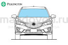 Стекло лобовое для Mazda CX-5 (KE) (W/LDW; W/SCBS; W/RS) (PILKINGTON)