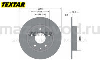 Диски тормозные RR для Mazda 3 (BM/BN) (TEXTAR) 92267703