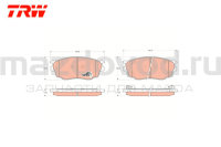 Колодки тормозные передние для Mazda 6 (GG) (ДВС-1.8) (TRW) GDB3309YO