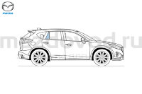 Стекло задней правой двери (форточка) для Mazda CX-5 (KE) (MAZDA) KA0H72661A9D KA0H72661A KA0H726619D KA0H72661 KD4772661A9D KD4772661A KD4772661 KD47726619D 