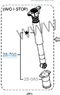 Амортизатор RR для Mazda 3 (BM) (W/O iStop) (MAZDA) BJM728910 BJM728910A BJM528910A BJM728910B BJM528910B BJM728910C BJM528910C
