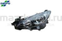 Фара передняя левая для Mazda 3 (BM) (HALOGEN) (DEPO) 2161169LLDEM2 