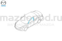 Наклейка передней левой двери для Mazda 6 (GH) (MAZDA) GS1D508W3